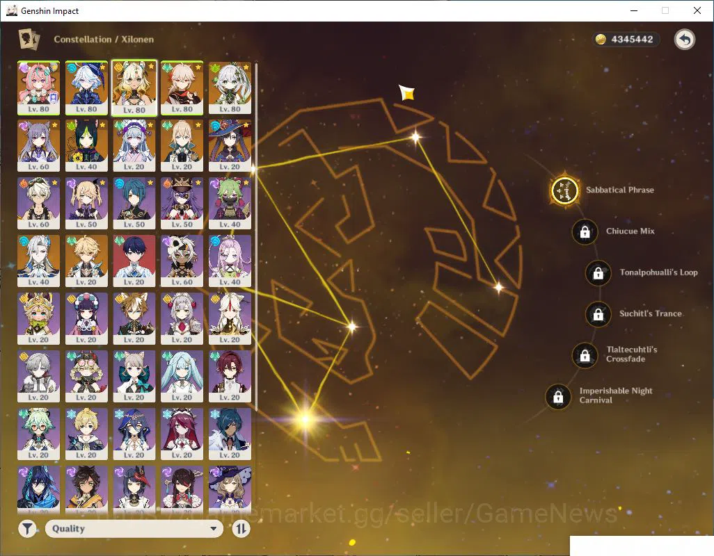 Genshin Impact Accounts Mid Game ASIA|AR 55|6limited+2(*5Weapon)|Xilonen+C1,Nahida+Sign,Furina,Kazuha,Varesa,Neuvil +Premium 4