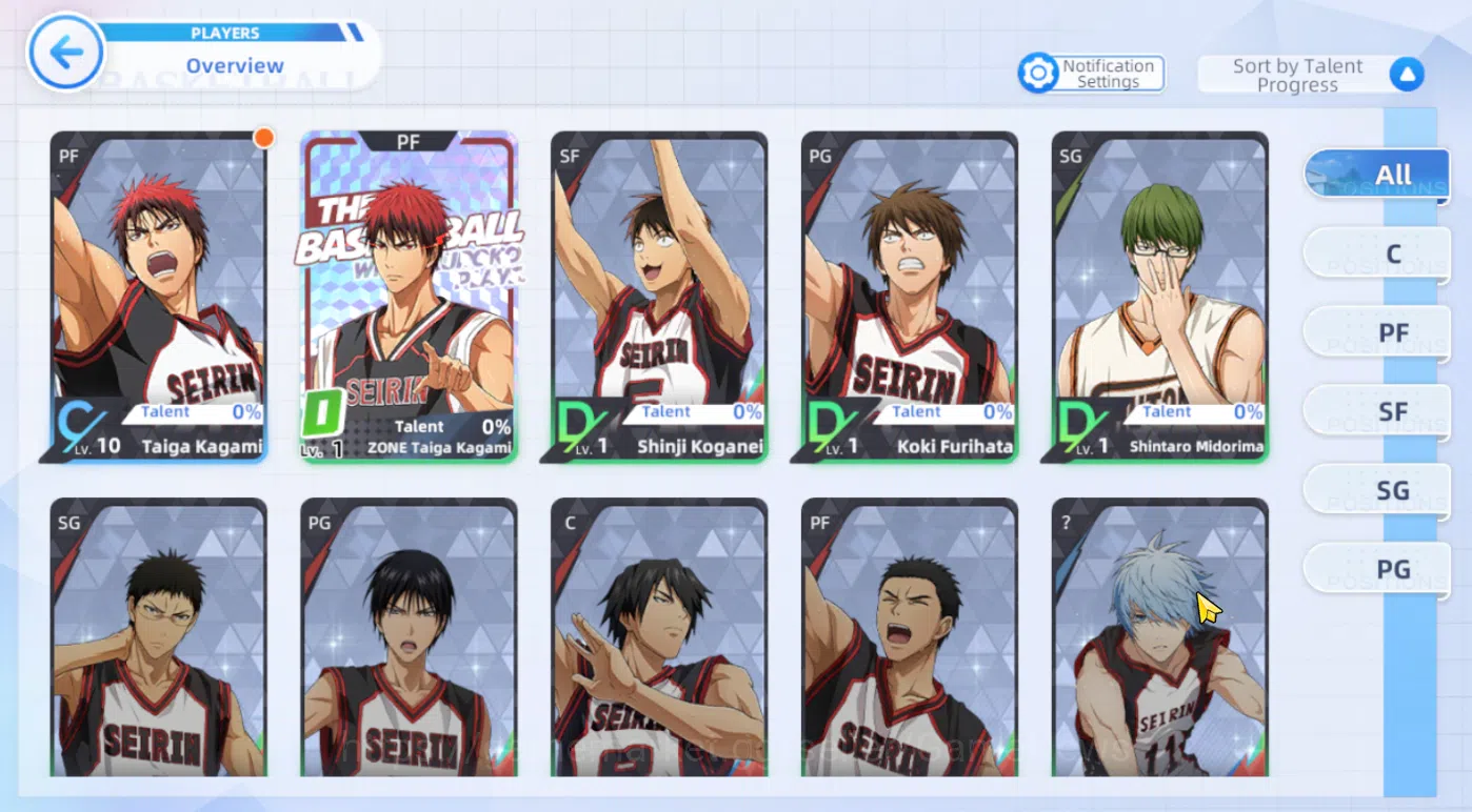 Kuroko's Basketball Street Rivals Accounts SEA SV015|Fresh Starter Lv 4|Limited Zone Kagami + image 4