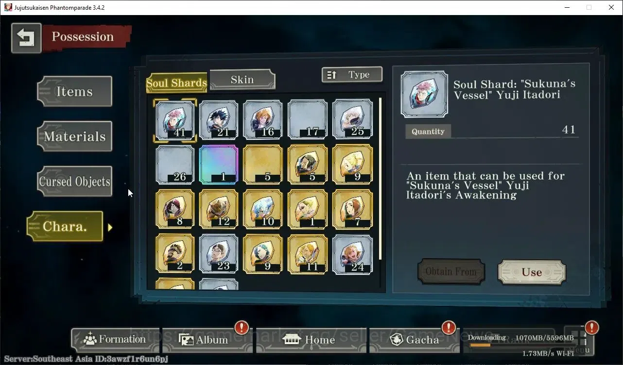 Jujutsu Kaisen: Phantom Parade Accounts SEA |PR 23|15 SSR 2 Limited|Within Infinity Gojo,A image 12