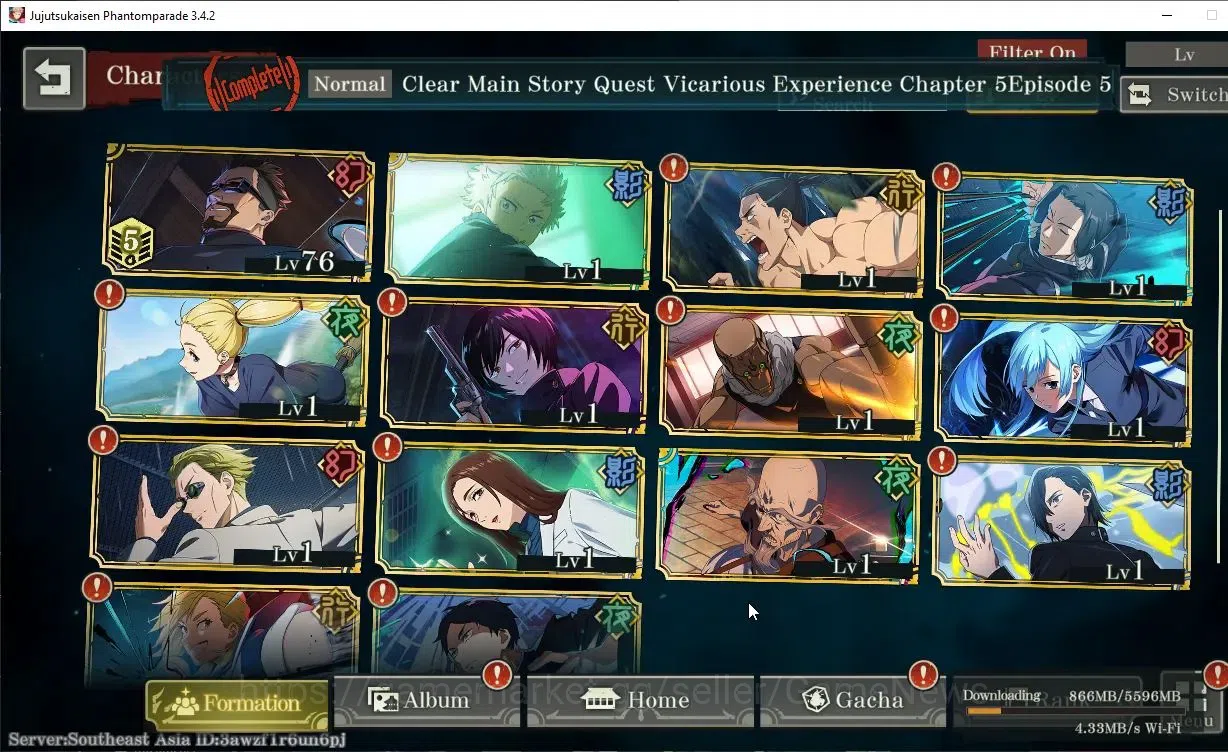 Jujutsu Kaisen: Phantom Parade Accounts SEA |PR 23|15 SSR 2 Limited|Within Infinity Gojo,A image 3