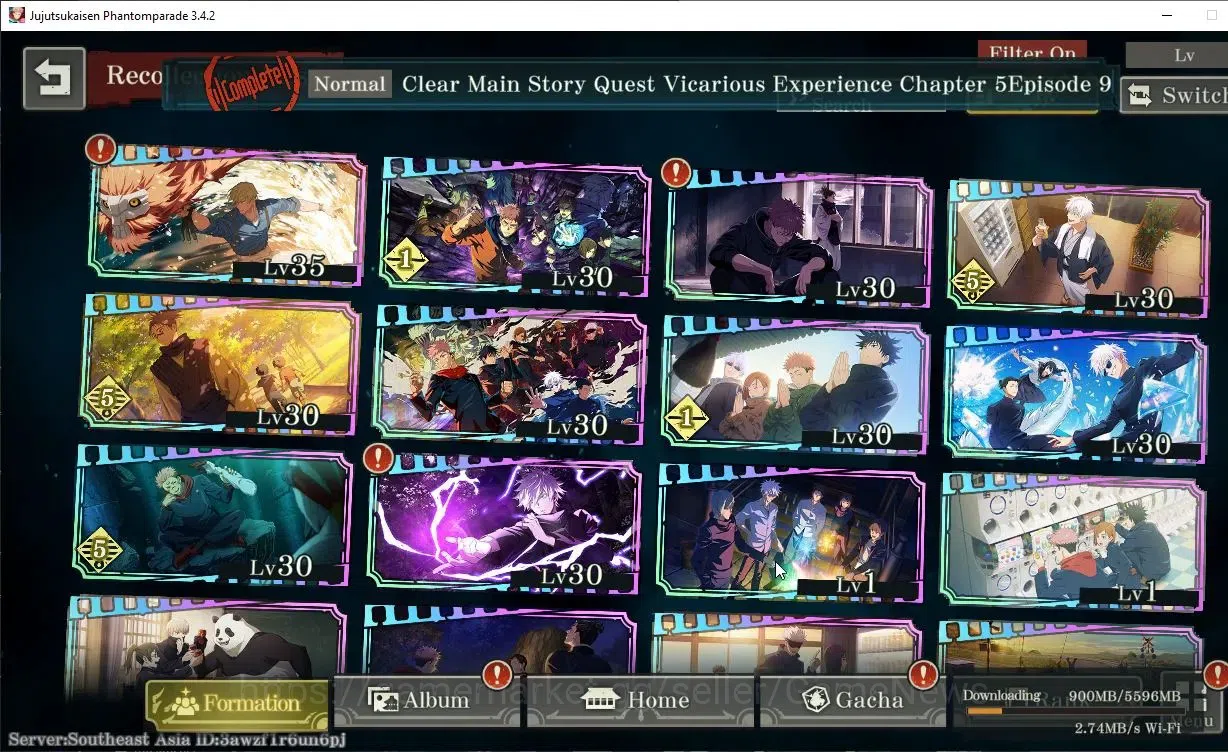 Jujutsu Kaisen: Phantom Parade Accounts SEA |PR 23|15 SSR 2 Limited|Within Infinity Gojo,A image 4