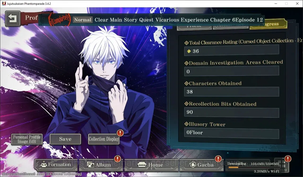 Jujutsu Kaisen: Phantom Parade Accounts SEA |PR 23|15 SSR 2 Limited|Within Infinity Gojo,A image 8
