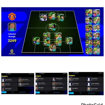 eFootball Accounts High-End 49 - 13 Manager Booster Collective 3249 Ruud Gullit × Messi × Berbatov × Johan Cruyff × Varane