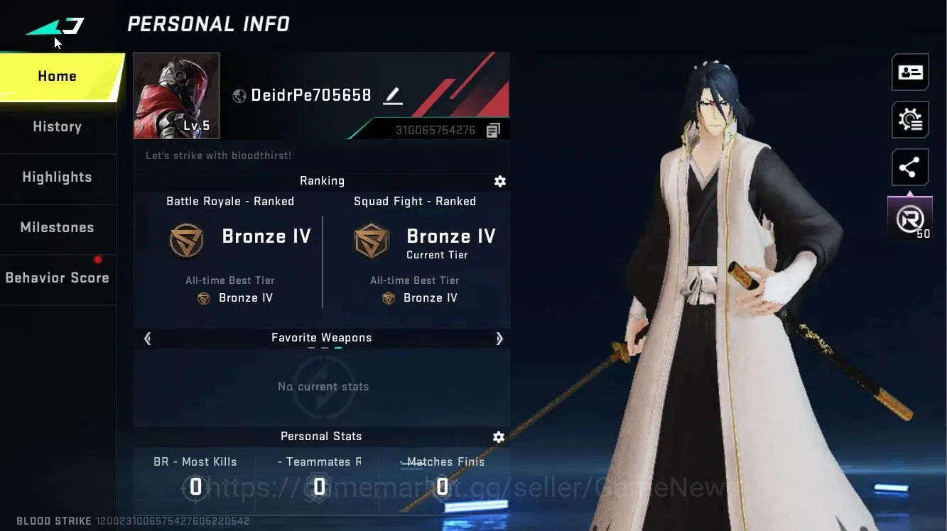 Blood Strike Accounts ASIA|ETERNAL Desert Eagle-Scorpius|Collab|BLEACH B image 2
