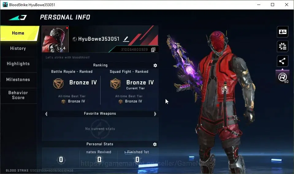 Blood Strike Accounts ASIA|Starter|Collab 7DS[M700,AK47]|ULTRA AUG-Aurea image 2