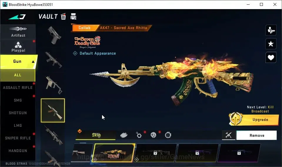 Blood Strike Accounts ASIA|Starter|Collab 7DS[M700,AK47]|ULTRA AUG-Aurea image 6