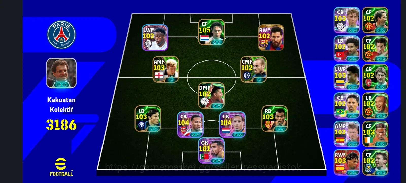 eFootball Accounts Legends & Iconic Players EFOOTBALL 2026 | SHOW TIME V VANDIJK, W SALIBA, VINICIUS JR OLD, VAN BASTEN 1