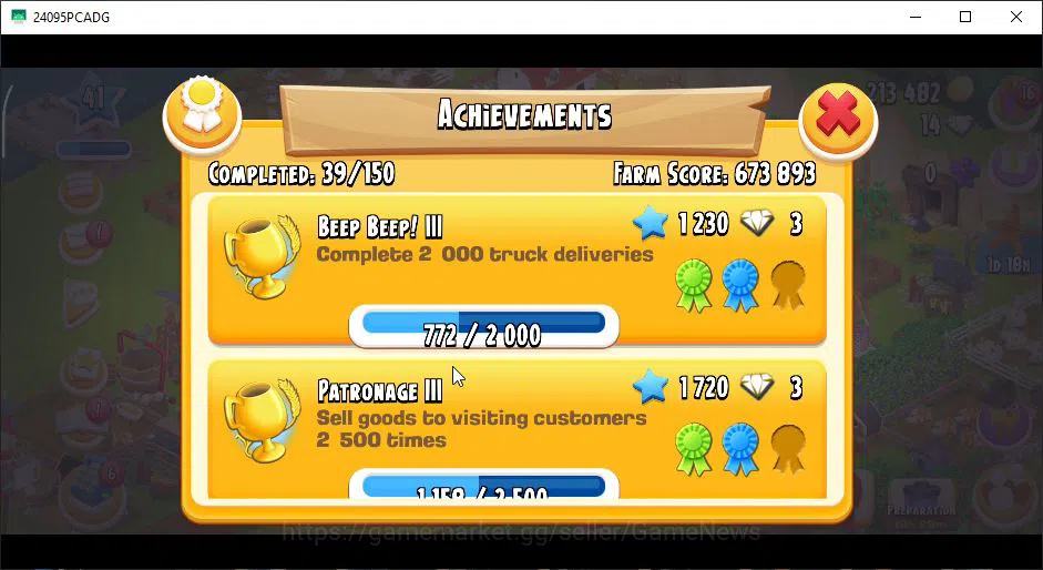 Hay Day Accounts Level 41 | Barn Storage 1050 + Silo Storage 600 | 213k Coins, 14 Diamonds |CN ON|Log Supercell ID|Take 9