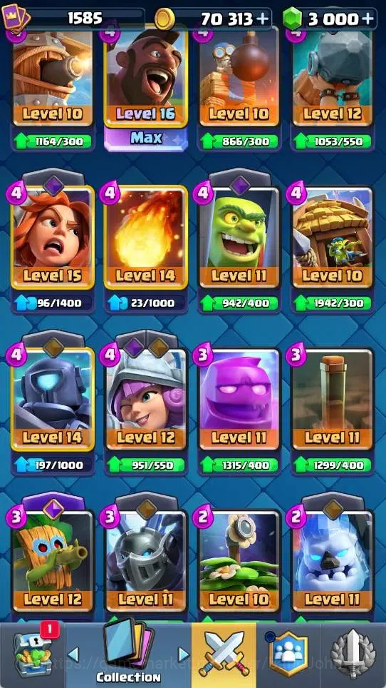 Clash Royale Accounts Mobile |KTL 15|Trophy 10025|2 Max L16 Cards|2 Hero image 4