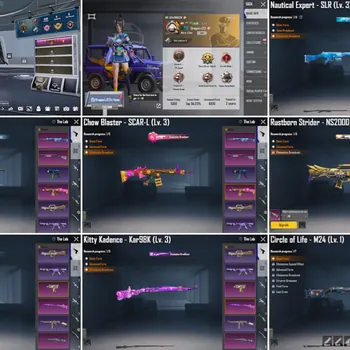 PUBG Mobile Accounts #163 | Lv 71 - 123 Set | Scar-L Chow Blaster Max | S1897 Splendid Assault Max | 10 Weapon Lab 5 Kill