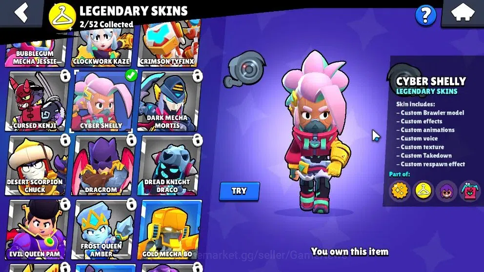 Brawl Stars Accounts 3588 Trophy|23 Brawler 3 Max (Rico,Gigi,Edgar)|1 Hyperc [SG Rico] 2 Legend [C Shely,T Nita] 2 Myth 13