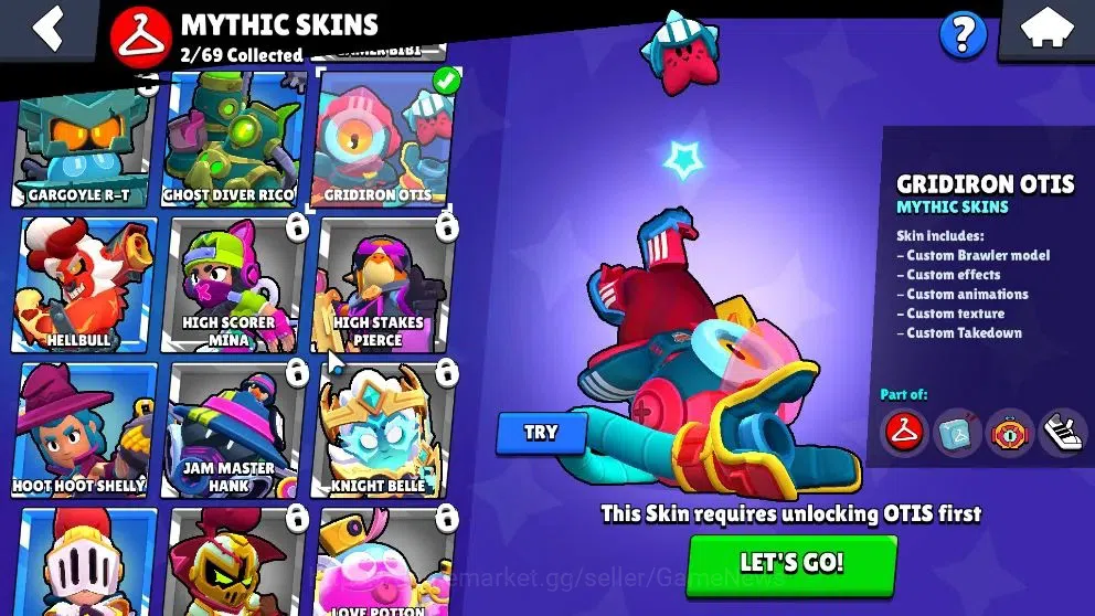 Brawl Stars Accounts 3588 Trophy|23 Brawler 3 Max (Rico,Gigi,Edgar)|1 Hyperc [SG Rico] 2 Legend [C Shely,T Nita] 2 Myth 15