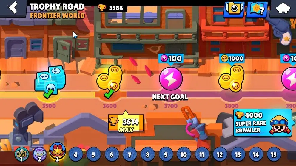 Brawl Stars Accounts 3588 Trophy|23 Brawler 3 Max (Rico,Gigi,Edgar)|1 Hyperc [SG Rico] 2 Legend [C Shely,T Nita] 2 Myth 5