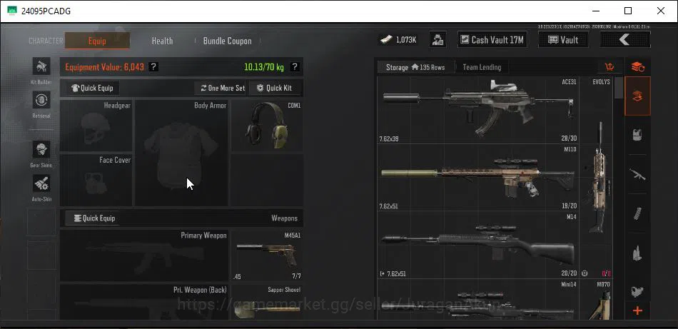 Arena Breakout Accounts Mid-Tier [MOBILE] Lv30|SV 30M|CV 18M| Shovel Sapper, AKM, AK-74N|Many Weapon Skin|Gear Skin|CN 2