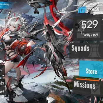 Arknights Accounts High-End Lvl 58|129 OP + 10 Outfit|3 Limited| Wis'Adel,Shu,Spectre Alter
