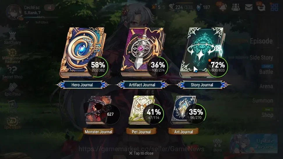 Epic Seven Accounts ASIA Unverif|26ML(Schol Nurse Yulha,Dark Diene,LOT image 3