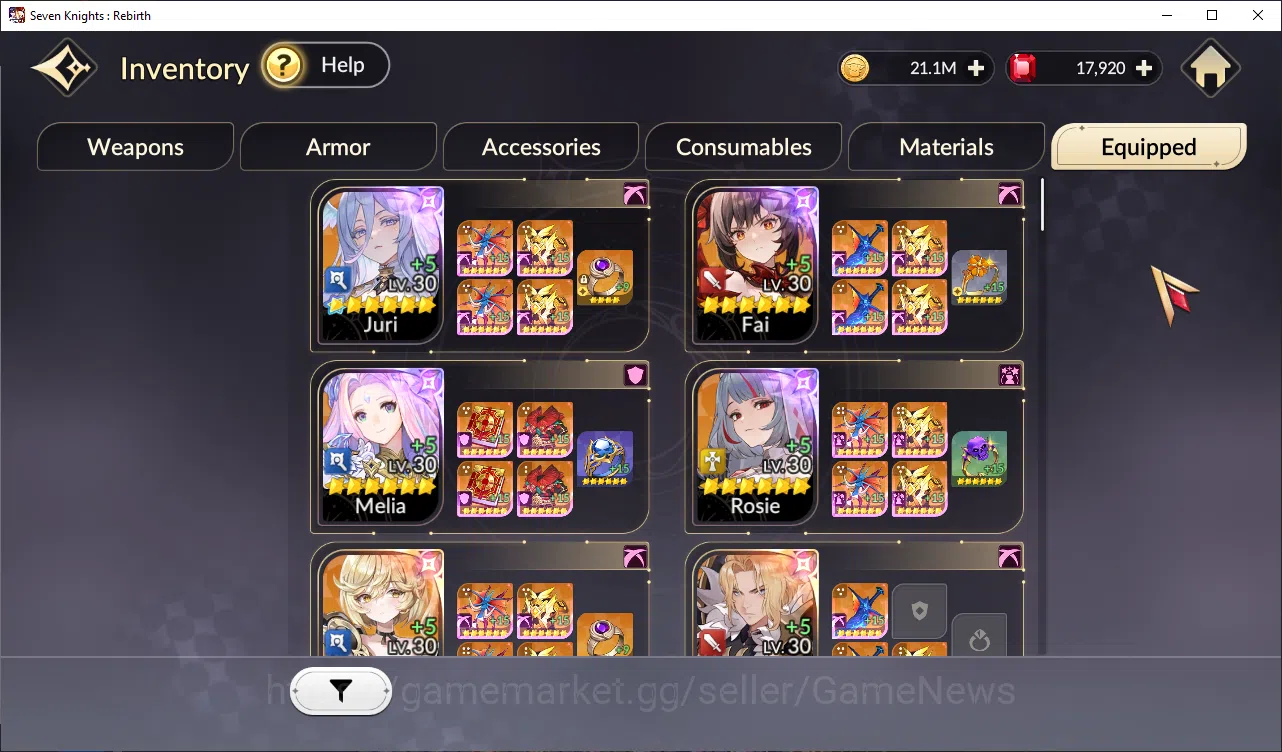 Seven Knights Re:Birth Accounts GLOBAL-SEA|4 Ex-7k [JuriTC1,Fai,Melia,Rosie]+23 TC image 18
