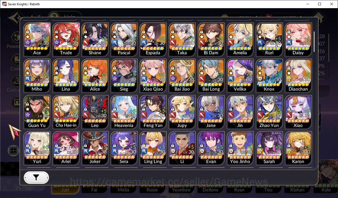 Seven Knights Re:Birth Accounts GLOBAL-SEA|4 Ex-7k [JuriTC1,Fai,Melia,Rosie]+23 TC image 2