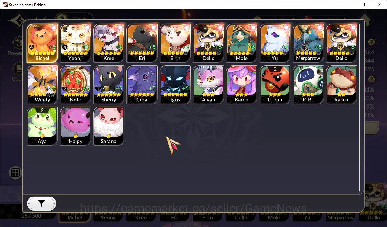 Seven Knights Re:Birth Accounts GLOBAL-SEA|4 Ex-7k [JuriTC1,Fai,Melia,Rosie]+23 TC image 4