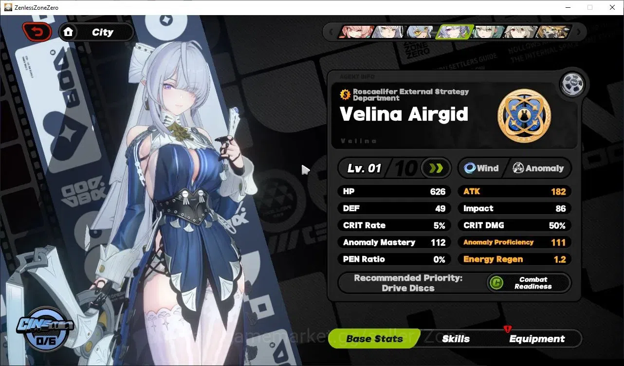 Zenless Zone Zero Accounts Starter ASIA|IK 39|S1 Ch5|4 Limited[Velina,Sunna,Yixuan,Zhao]+2 STD(Rina,Soldier 11)|All Unset|MC 17