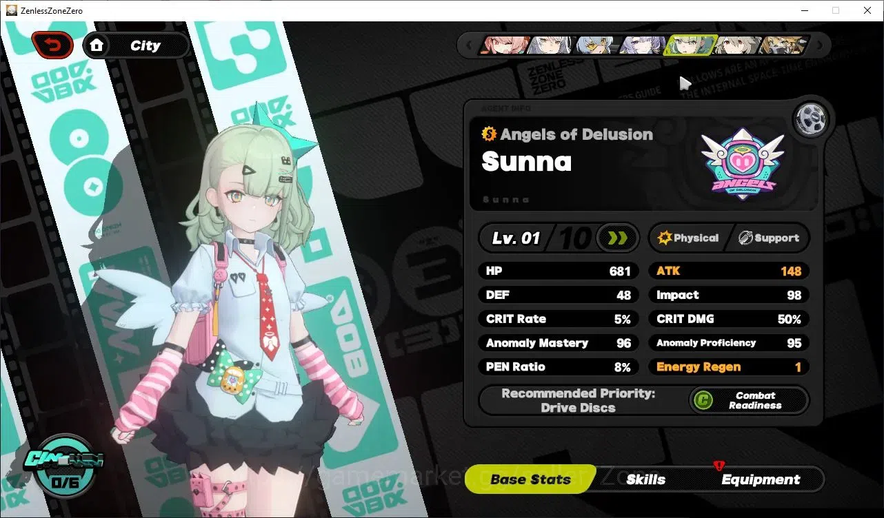 Zenless Zone Zero Accounts Starter ASIA|IK 39|S1 Ch5|4 Limited[Velina,Sunna,Yixuan,Zhao]+2 STD(Rina,Soldier 11)|All Unset|MC 18