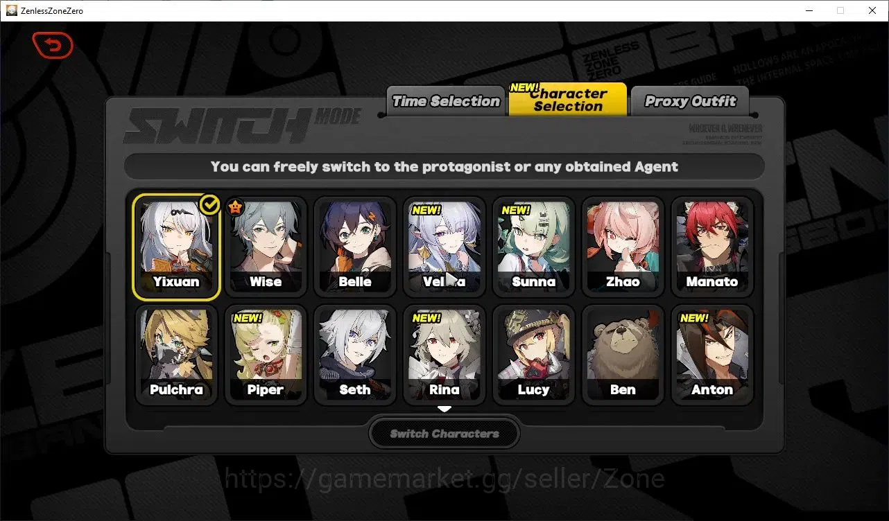 Zenless Zone Zero Accounts Starter ASIA|IK 39|S1 Ch5|4 Limited[Velina,Sunna,Yixuan,Zhao]+2 STD(Rina,Soldier 11)|All Unset|MC 2