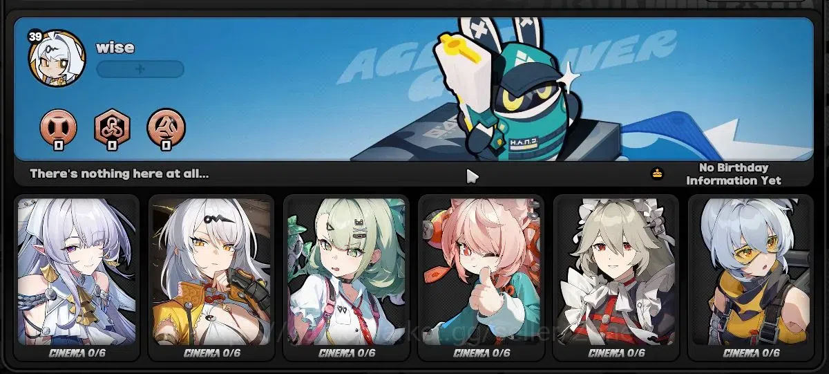 Zenless Zone Zero Accounts Starter ASIA|IK 39|S1 Ch5|4 Limited[Velina,Sunna,Yixuan,Zhao]+2 STD(Rina,Soldier 11)|All Unset|MC 5