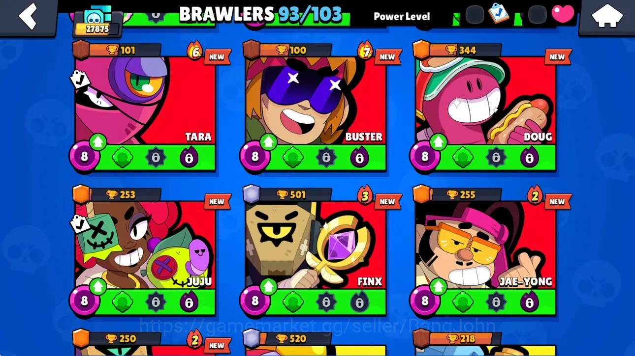 Brawl Stars Accounts Global|27875 Trophy|93 Brawlers-12 Max Lvl.|11 Hyp image 11