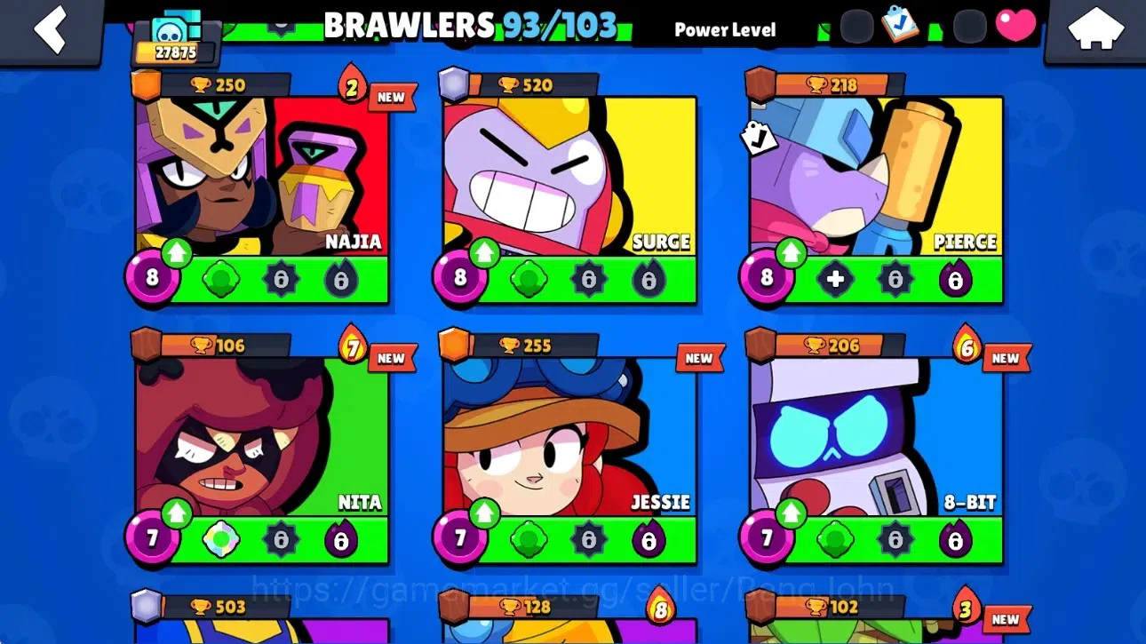 Brawl Stars Accounts Global|27875 Trophy|93 Brawlers-12 Max Lvl.|11 Hyp image 12