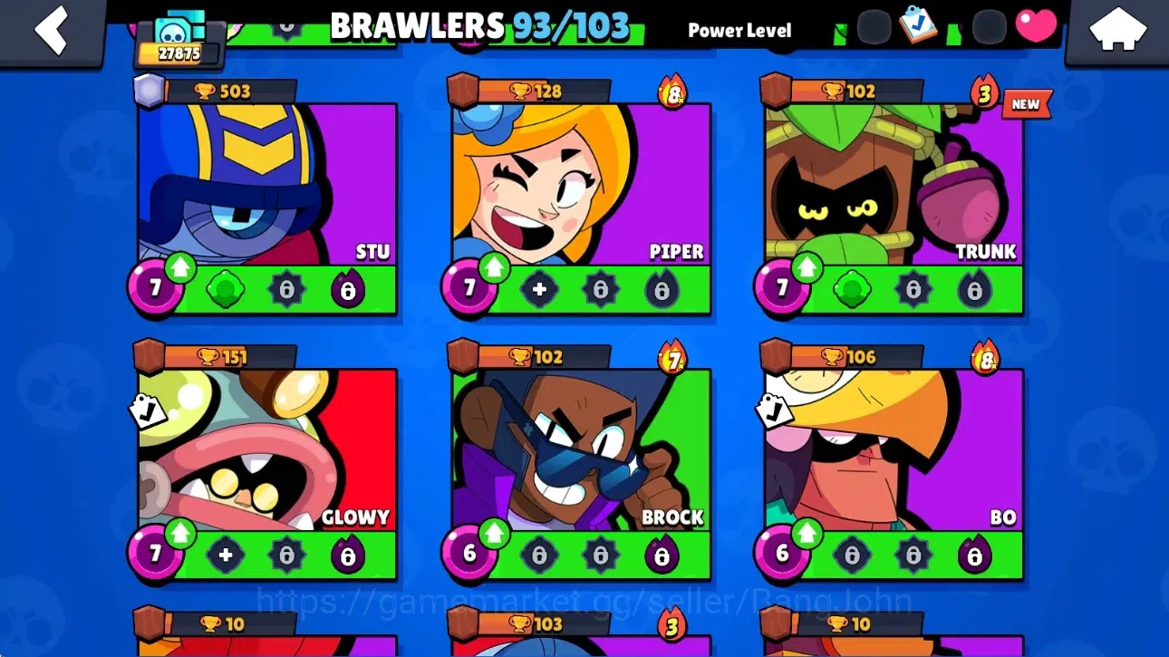 Brawl Stars Accounts Global|27875 Trophy|93 Brawlers-12 Max Lvl.|11 Hyp image 13