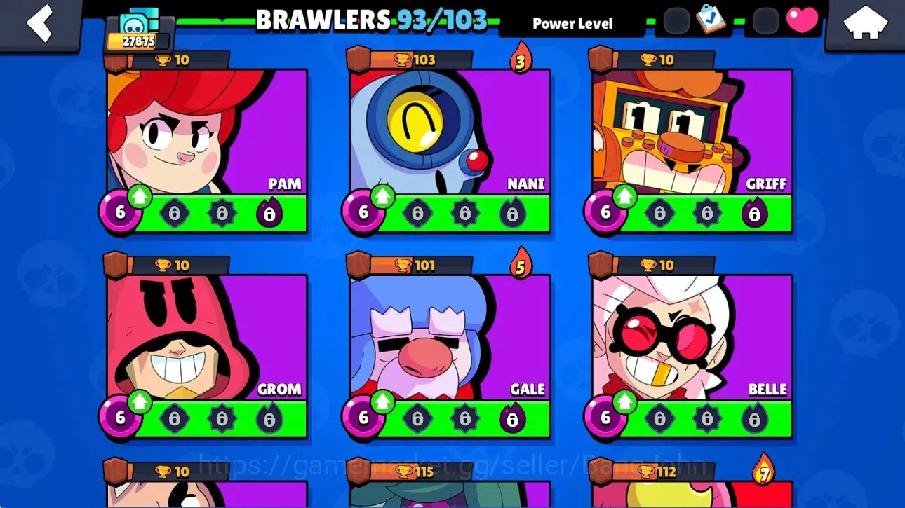 Brawl Stars Accounts Global|27875 Trophy|93 Brawlers-12 Max Lvl.|11 Hyp image 14