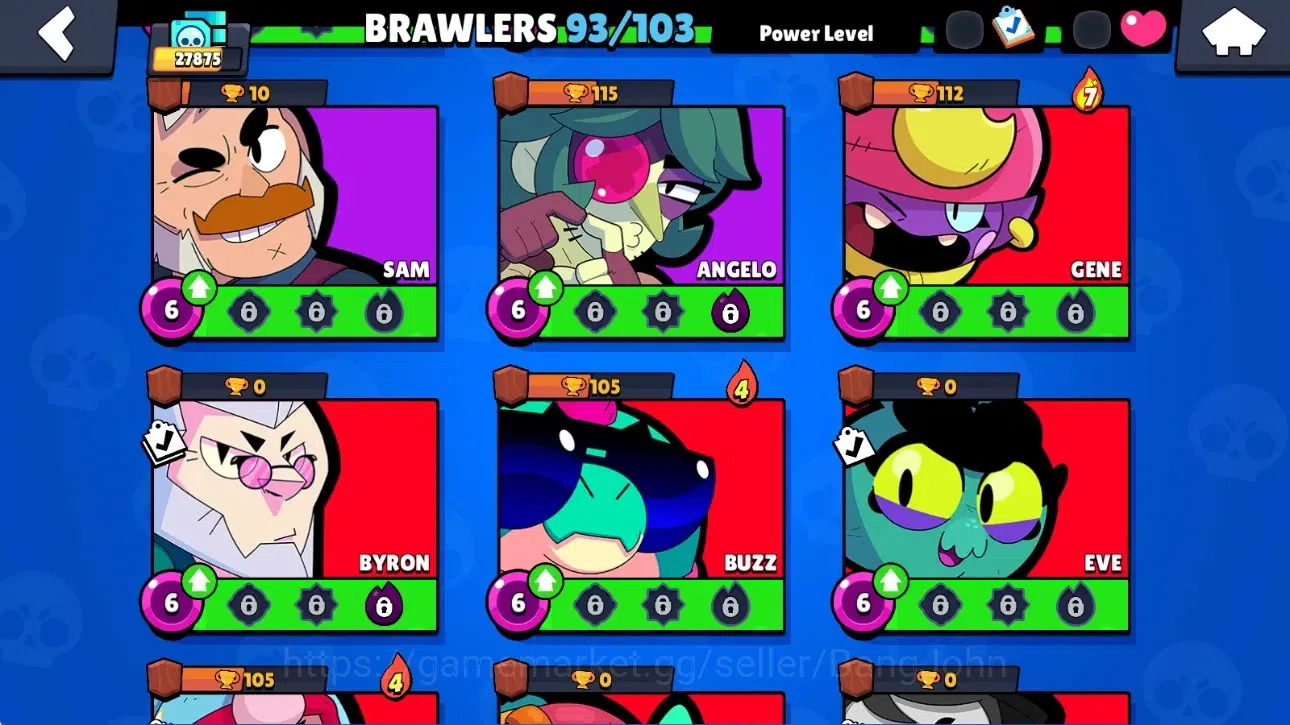 Brawl Stars Accounts Global|27875 Trophy|93 Brawlers-12 Max Lvl.|11 Hyp image 15