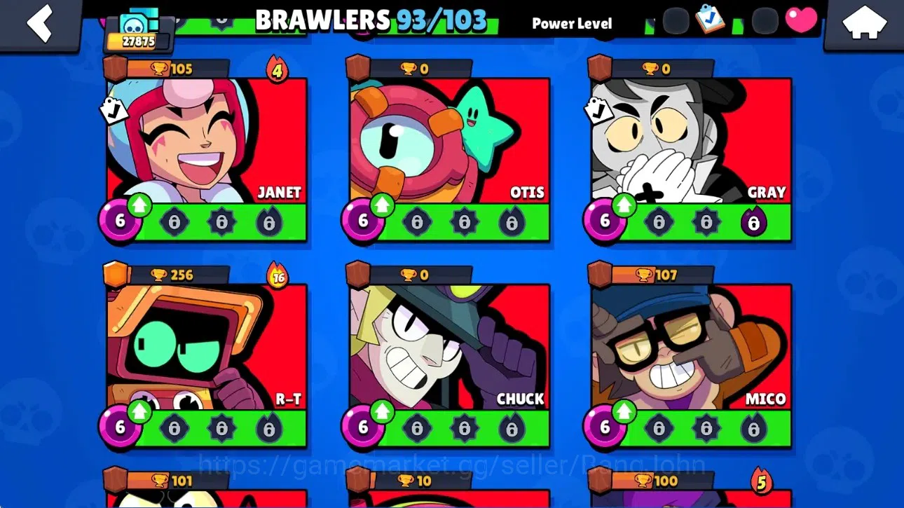 Brawl Stars Accounts Global|27875 Trophy|93 Brawlers-12 Max Lvl.|11 Hyp image 16