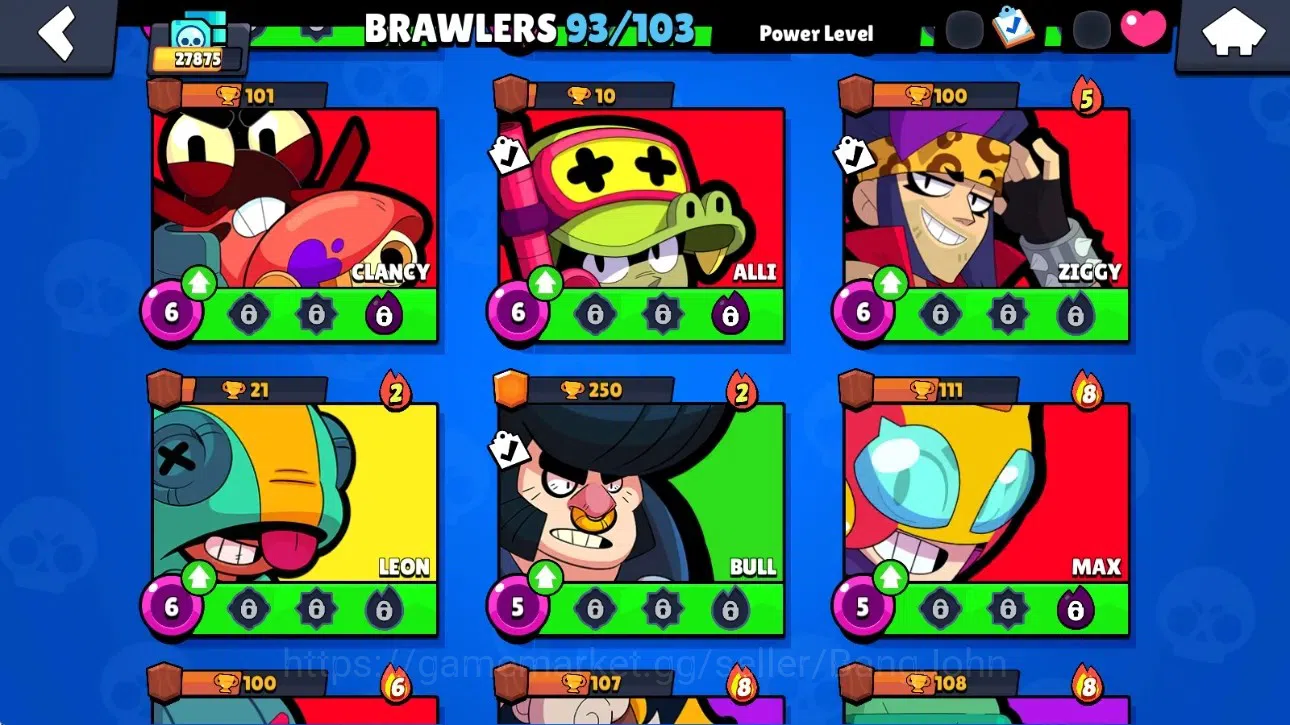 Brawl Stars Accounts Global|27875 Trophy|93 Brawlers-12 Max Lvl.|11 Hyp image 17