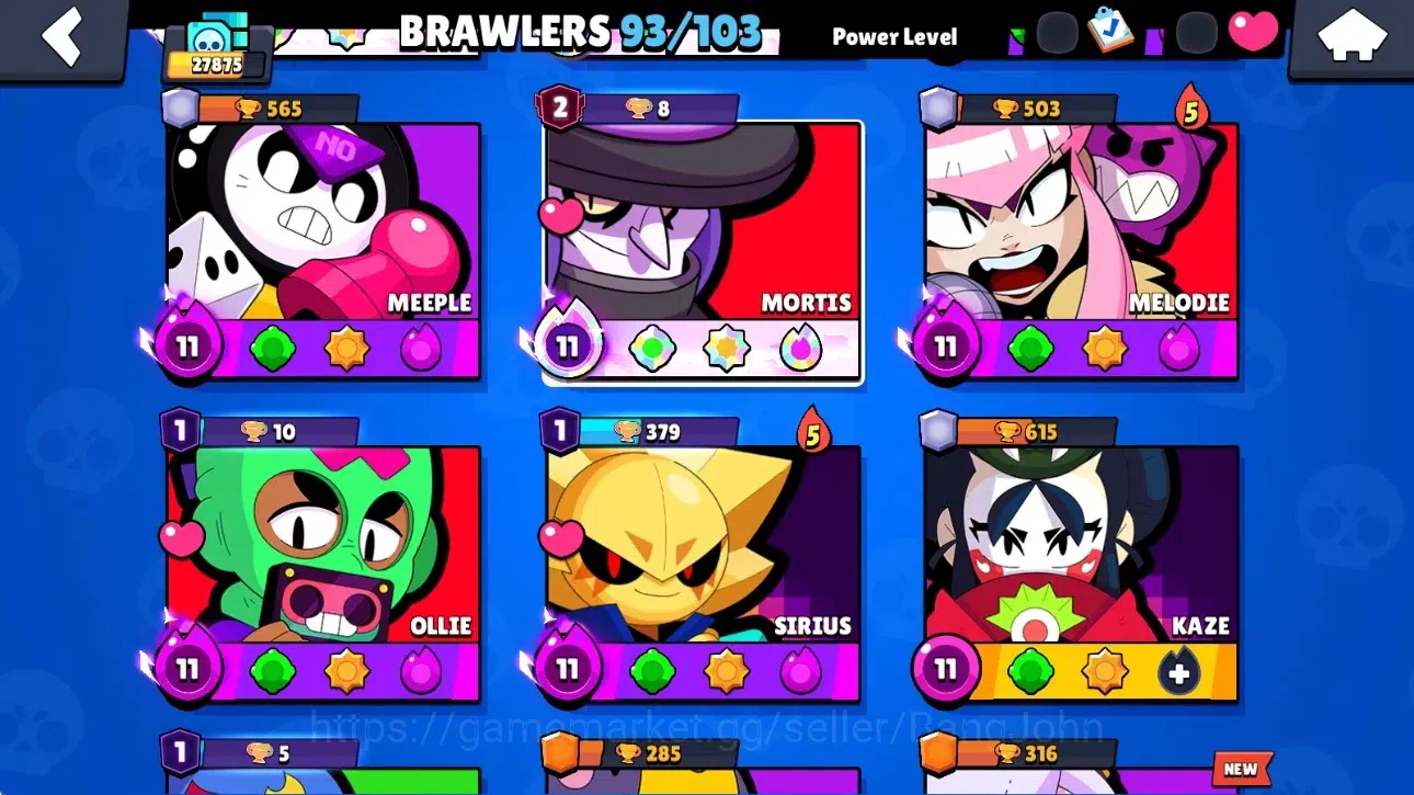 Brawl Stars Accounts Global|27875 Trophy|93 Brawlers-12 Max Lvl.|11 Hyp image 7