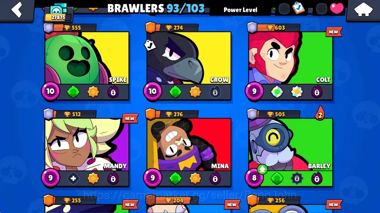 Brawl Stars Accounts Global|27875 Trophy|93 Brawlers-12 Max Lvl.|11 Hyp image 9