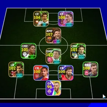 eFootball Accounts Legends & Iconic Players Android|Power 3125|Big Time Lionel Messi|7 Epic David Villa,Mark Van