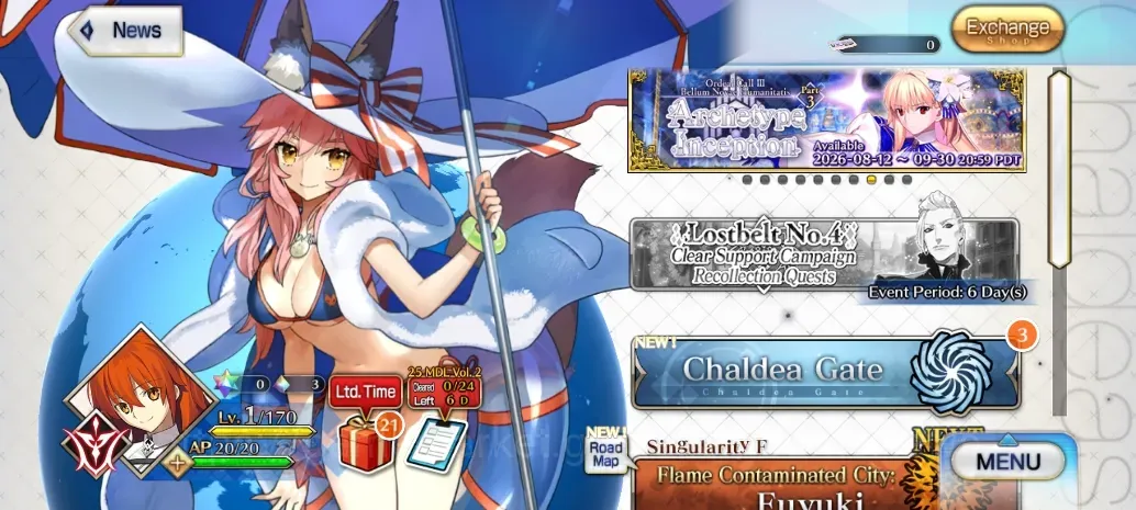 Buy Fate-Grand Order Accounts - NA Starter Fuyuki Lv 1 | 3