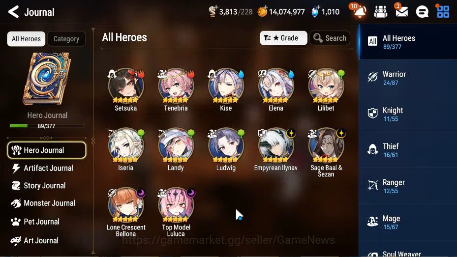 Epic Seven Accounts GLOBAL Unverif|New Era|4 ML(EIlynav,LC Bellona,SBN image 18