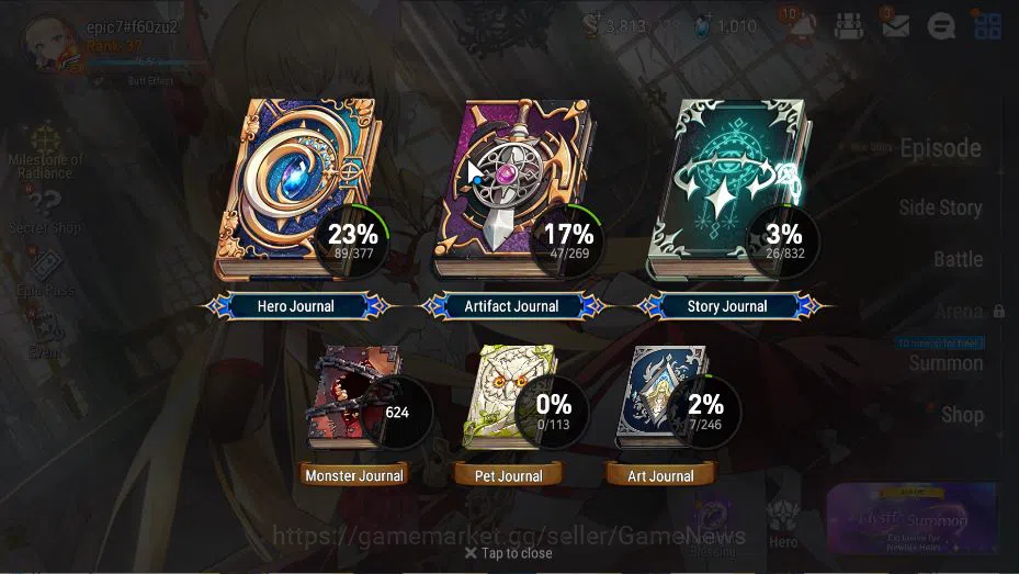 Epic Seven Accounts GLOBAL Unverif|New Era|4 ML(EIlynav,LC Bellona,SBN image 20