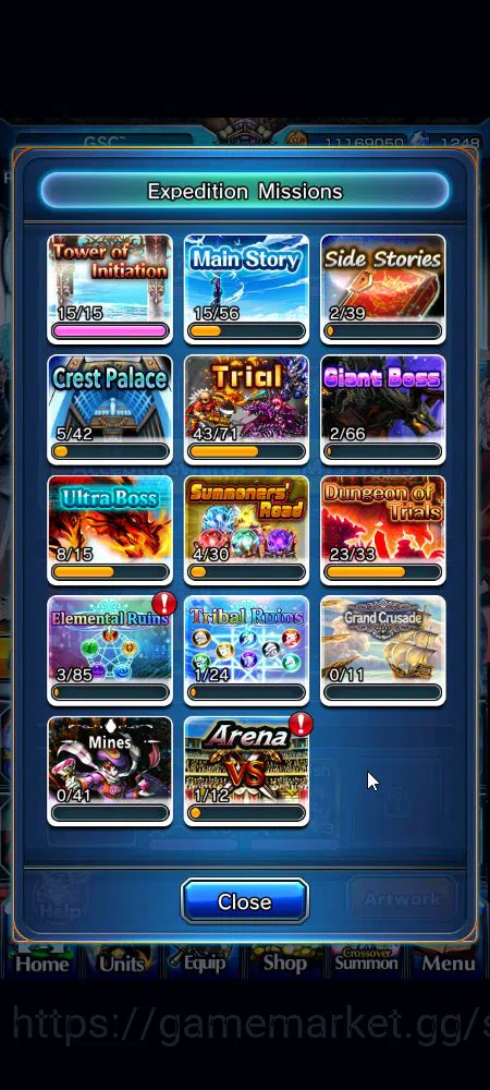 Grand Summoners Accounts Global|Rank 62|1,2k cc|12 Ascend+9 TW|[Roy,B Milim image 12