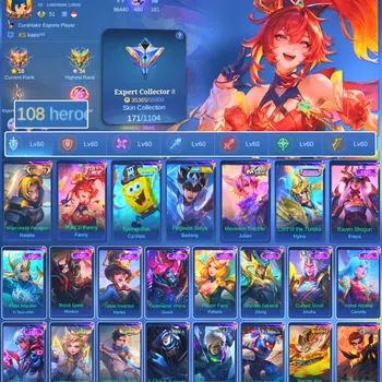 Mobile Legends: Bang Bang Others HERO 108 SKIN 171 | EMBLEM ALL MAX| COLECTOR NATAL image 1