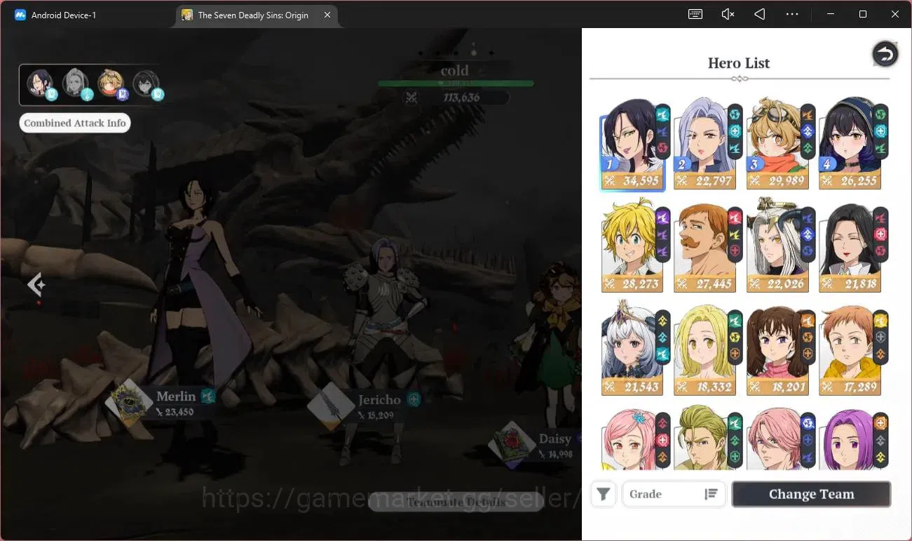 The Seven Deadly Sins: Origin Accounts SEA|Lvl 45|12 SSR+ 10 SR|ENDAGME|Merlin P9,Daisy P image 2