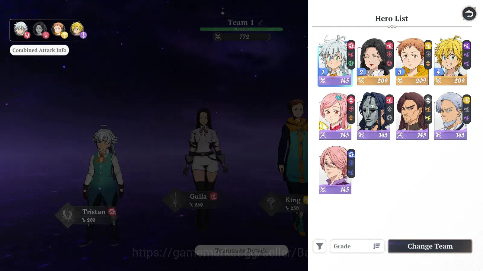 The Seven Deadly Sins: Origin Accounts EUROPE|Fresh Starter Lvl 2|3 SSR|Guila,King,Melios image 3