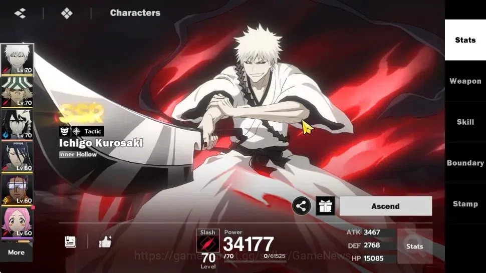 BLEACH: Soul Resonance Accounts NuverseSEA|LV 52|6 SSR [Ichigo IH,UraharaB2,Byakuy image 3
