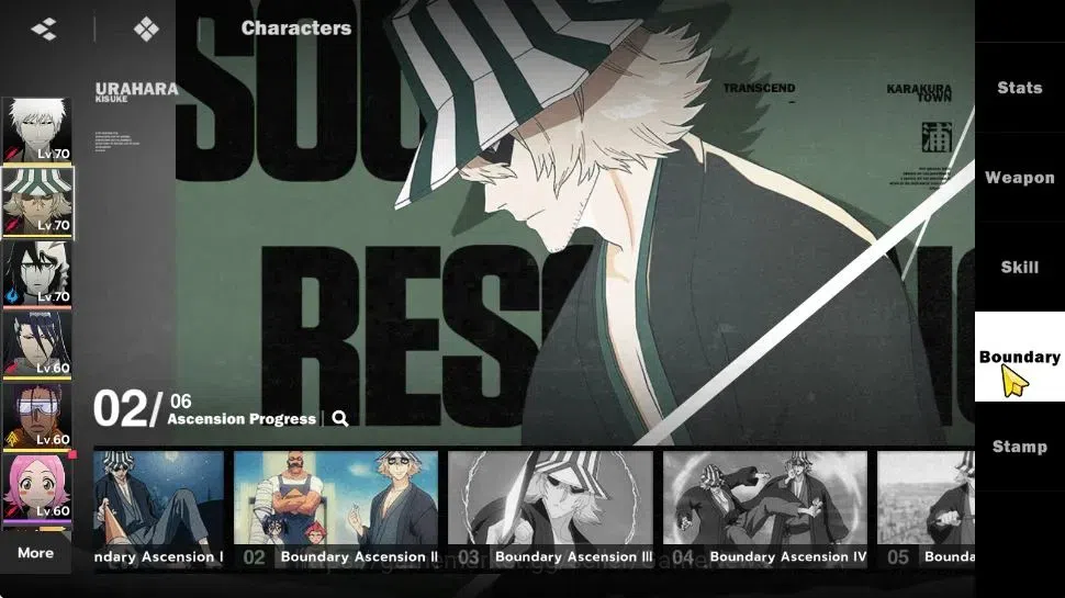 BLEACH: Soul Resonance Accounts NuverseSEA|LV 52|6 SSR [Ichigo IH,UraharaB2,Byakuy image 8