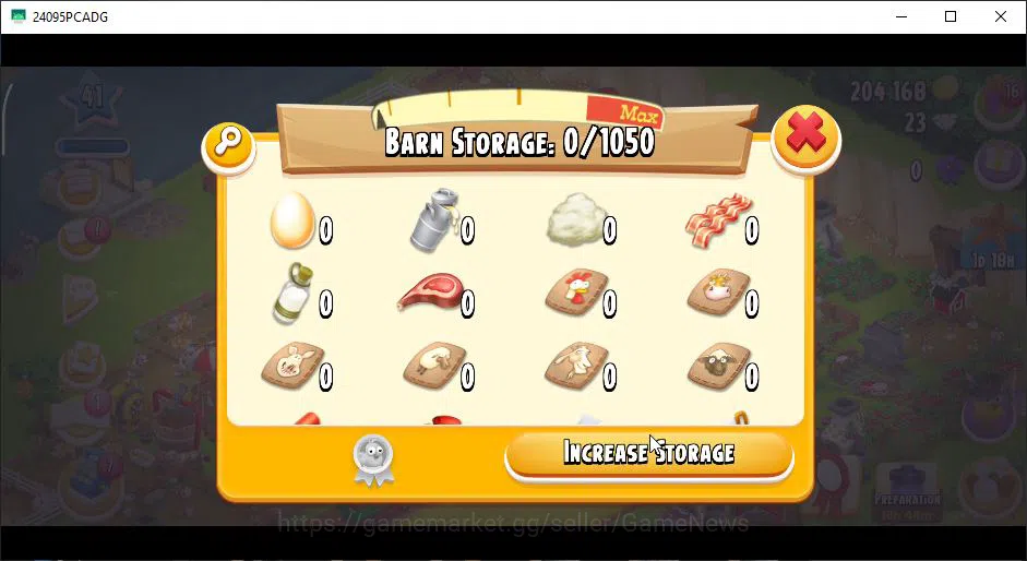 Hay Day Accounts Level 41 | Barn Storage 1050 + Silo Storage 625 | 204k Coins, 23 Diamonds |CN ON|Log Supercell ID|Take 8