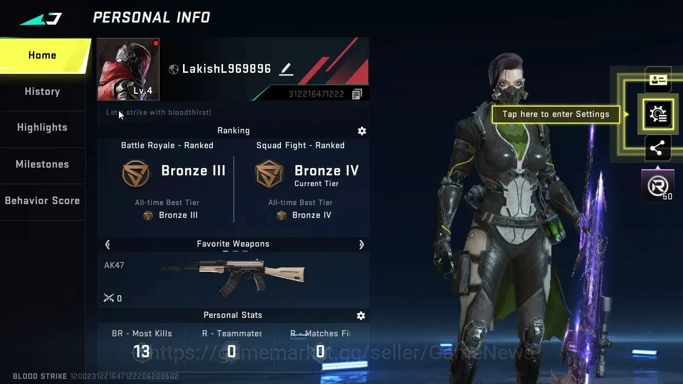 Blood Strike Accounts ASIA|ULTRA [M700-Iridian] | Legendary [HK416-Under image 2