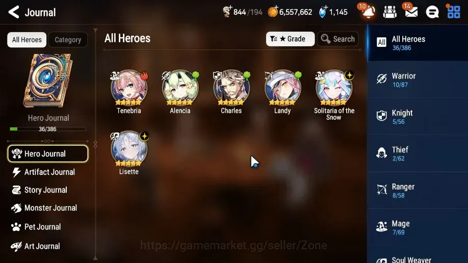 Epic Seven Accounts Starter Global|Unverif|Fresh Starter|2ML(Lisette,Solitaria OTS)Charles|PoH+Bless ON|Theater 1