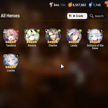 Epic Seven Accounts Starter Global|Unverif|Fresh Starter|2ML(Lisette,Solitaria OTS)Charles|PoH+Bless ON|Theater